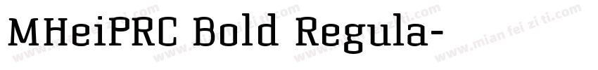 MHeiPRC Bold Regula字体转换